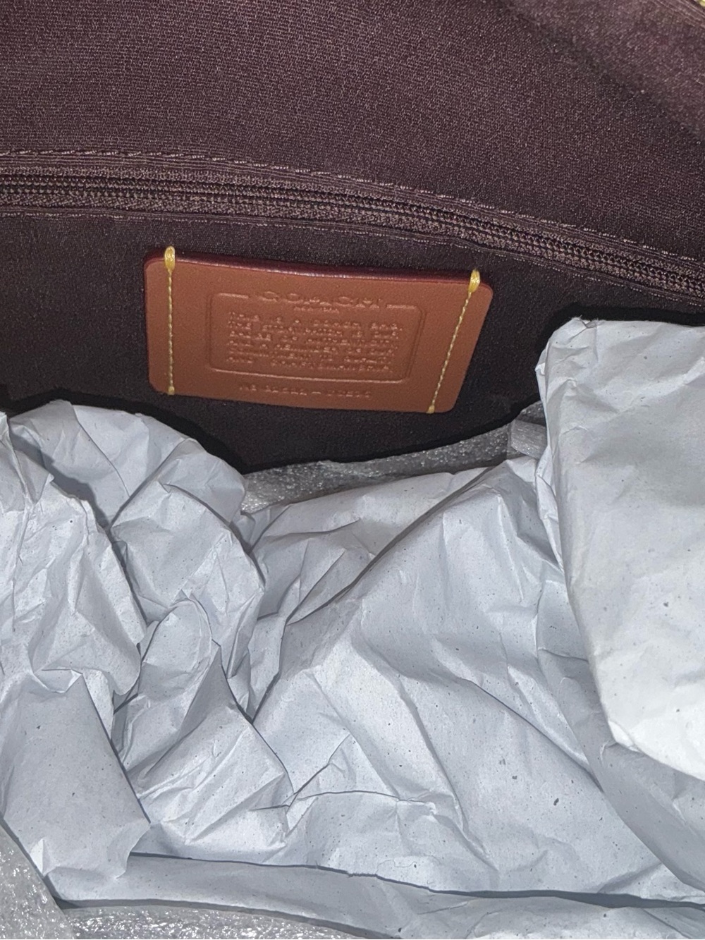 Coach Brown Signature Satchel with Tassel Trim - Picture 5 of 6